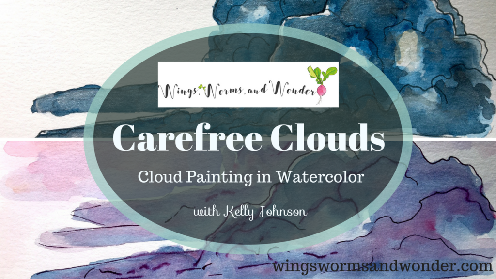 Paint carefree clouds in watercolor with this Free Wings, Worms, and Wonder nature journaling class!