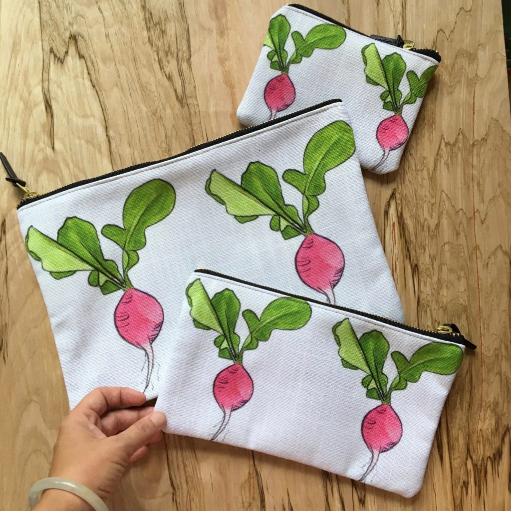 Keep your nature journal supplies & life organized and inspired with these radish zipper pouches! They come in 3 sizes & are lined with interior pockets!