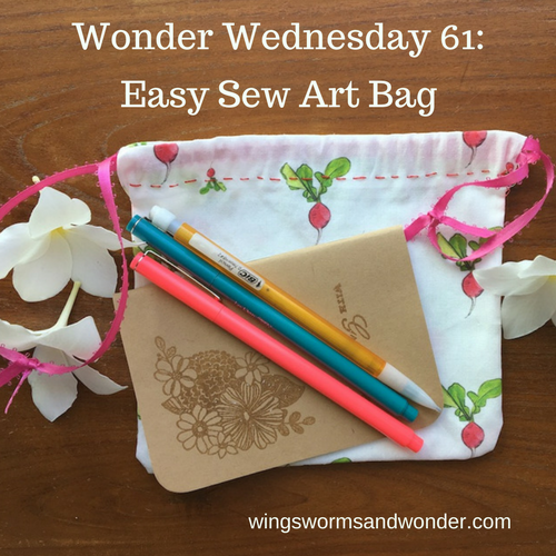 This Wonder Wednesday 61, to celebrate my new print on demand fabric designs, we're going to have a little fun with easy sewing nature art pouches!