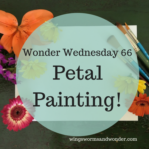 Got winter blues? Pick up a flower bouquet and get painting with Wings, Worms, and Wonder! Click to learn how to make your own petal paint!