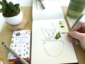 In this Wonder Wednesday 106 step-by-step project, we're going to focus on the shapes of the negative space in-between the elements of our subject to help us draw proportionally and paint color relationships. Click to grow your nature journaling techniques with Wings, Worms, and Wonder today!