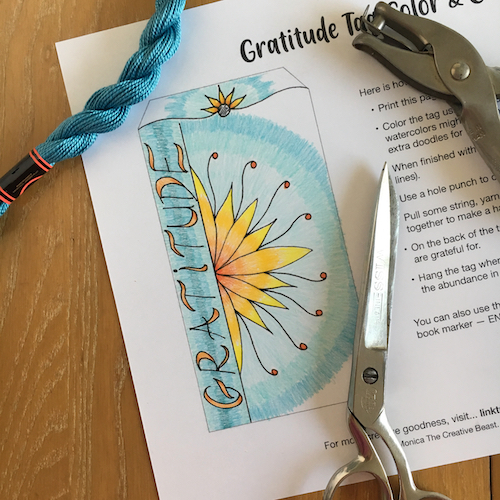 Wonder Wednesday 109! Make tag to gift graititude with Wings, Worms, and Wonder featuring Monica the Creative Beast! Click & get inspired  plus a fun pdf printable too!