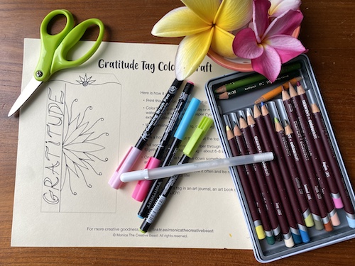 Wonder Wednesday 109! Make tag to gift graititude with Wings, Worms, and Wonder featuring Monica the Creative Beast! Click & get inspired plus a fun pdf printable too!