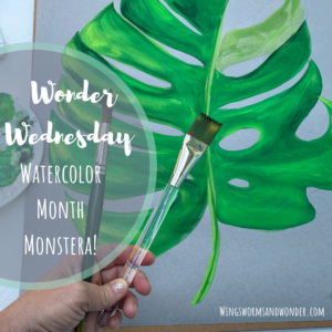 It's World Watercolor Month! Let's paint a massive monstera to celebrate plant care, paint care, and self care all July!
